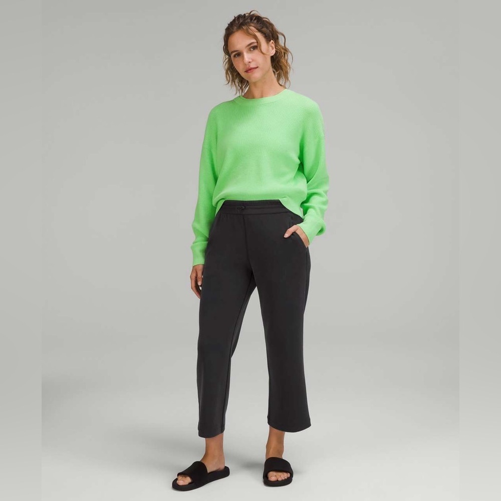 Lululemon softstreme high rise 23.5” inseam straight leg crop black size 10